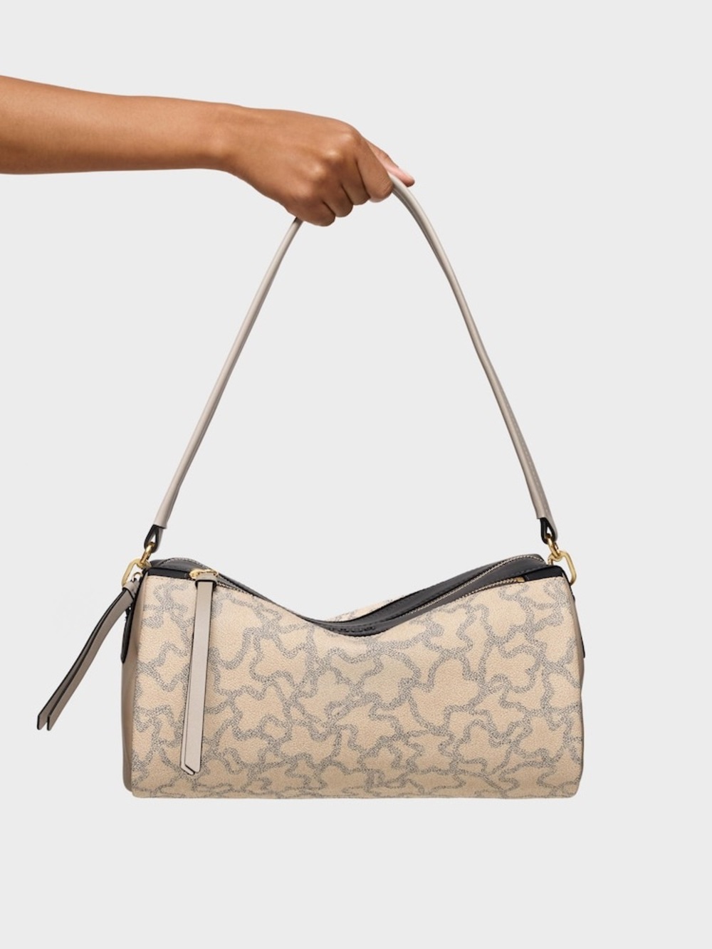 NWT TOUS Kaos Icon Medium Taupe Crossbody Shoulder Bag
